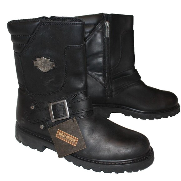 Harley Davidson 8.25" Booker Side-Zip Engineer Motorcycle Boot Men’s SZ 8 - Picture 2 of 7
